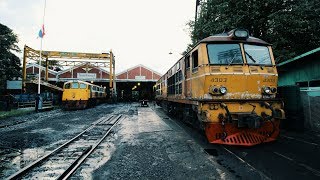 Thai Railway : โรงรถจักรธนบุรี ความคึกคักยามเย็น Thonburi Train Depot ,Bangkok Thailand