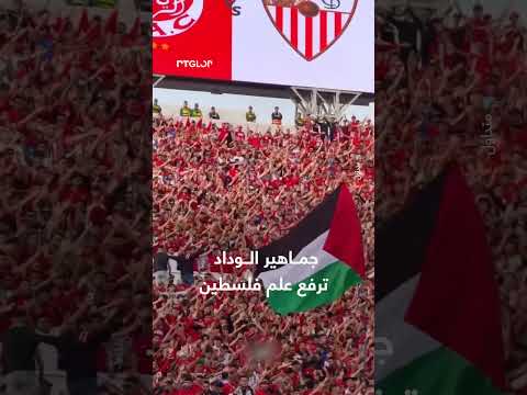 جماهير الوداد ترفع علم فلسطين
