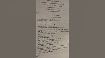 Degree 3rd sem question Mathematics-abstract algebra#modelpaper#degree#aknu#adikavinannayauniversity