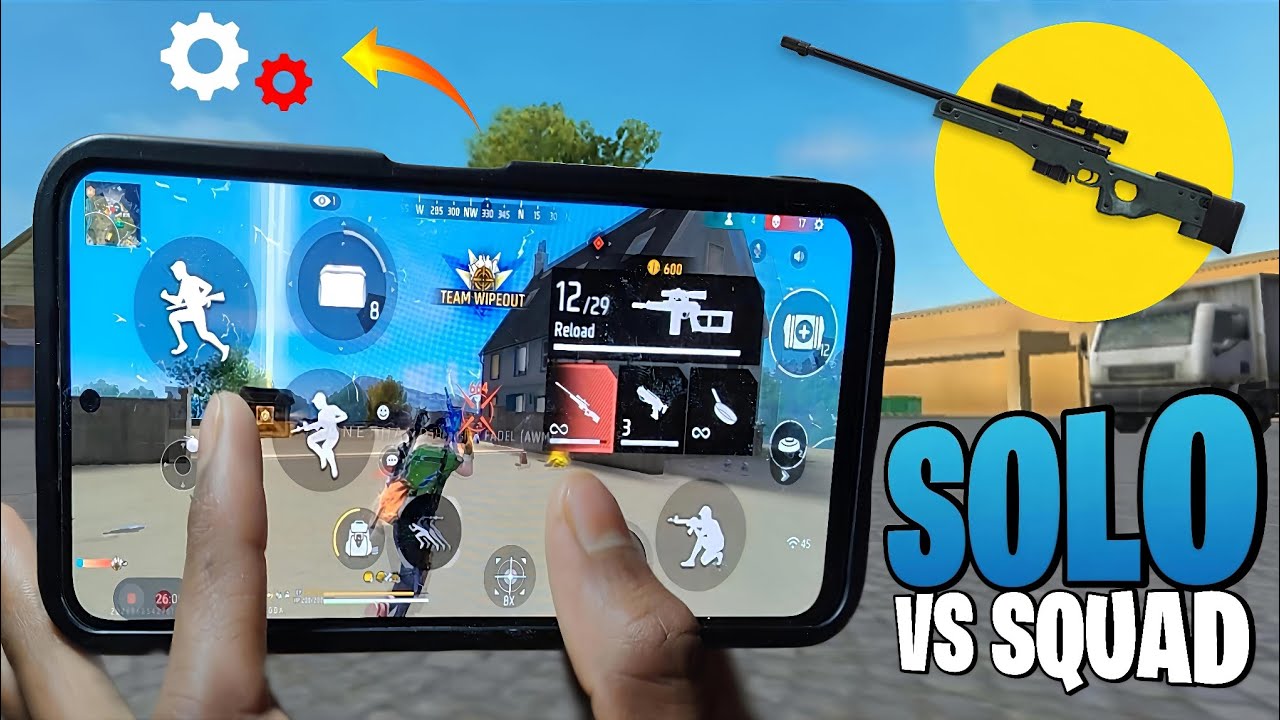 AWM 💥 SOLO VS SQUAD 🤯 HAND GAME PLAY ⏯️ BR RANKD 🥰 POCO X5 📱 @ONEHANDGAMING-ff 