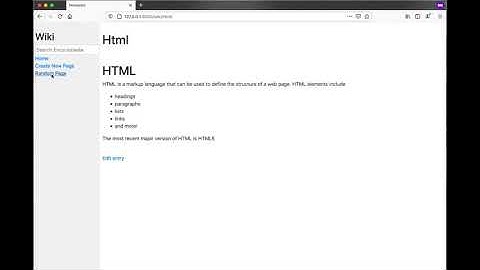 Project1 2020 - Django Wiki