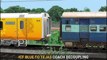 Tejas Express Decoupling on ICF Blue Coach | Train Simulator | Coach Decoupling | Rail Road Games