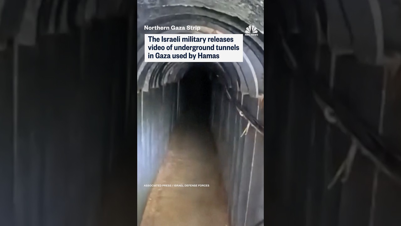 The Israeli military releases video of underground tunnels in Gaza used by Hamas