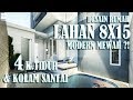 Desain rumah 8x15 dengan kolam renang 4 kamar tidur