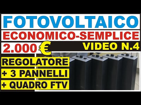 #4 - FOTOVOLTAICO ECONOMICO - 2.000€ CON BATTERIE 6kWh - 6 PANNELLI da 250W - REGOLATORE SEPARATO