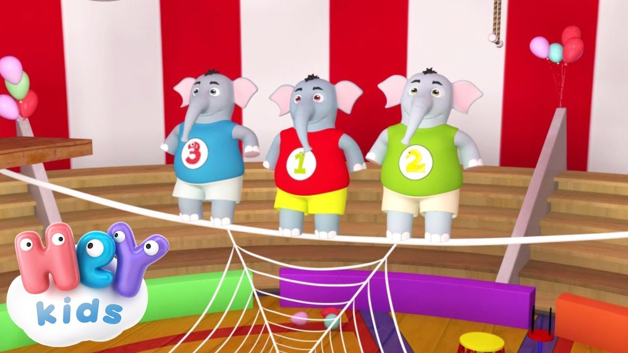 Um Elefante Estava Saltando 🐘 Música de Crianças | HeyKids