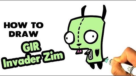 HOW TO DRAW EASY THINGS gir invader zim easy drawings artitst step by step