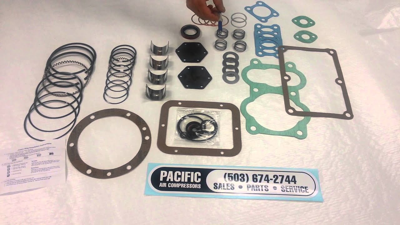 Parts in a generic compressor rebuild kit - YouTube