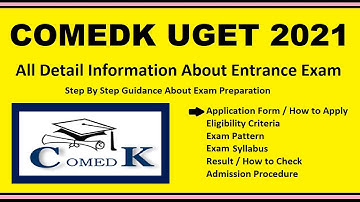 COMEDK UGET 2021 - Notification, Dates, Application, Eligibility, Admit Card, Pattern, Syllabus