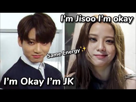 Jungkook (BTS) and Jisoo (Blackpink) radiating the same energy ✨