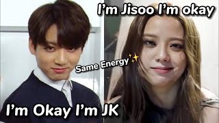 Jungkook (BTS) and Jisoo (Blackpink) radiating the same energy ✨ Resimi