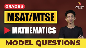 MSAT / MTSE Class 5 Maths - 1: Score Full Marks! | MSAT Previous Year Question Paper Solving