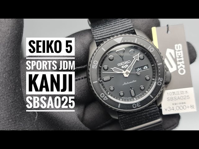 4K] Seiko 5 Sports Automatic JDM Kanji Day SBSA025 SRPD79