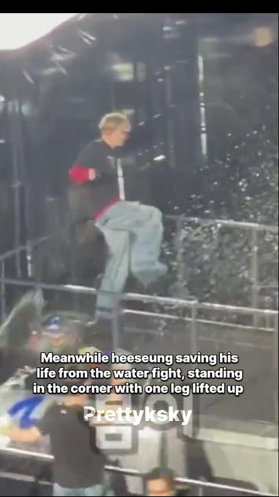 Heeseung standing with one leg lifted up in the corner #enhypen #heeseung #jaywon #sunsun #yunki