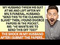 My husband threw his suit at me nad left. Then, I found divorce papers in the pocket.