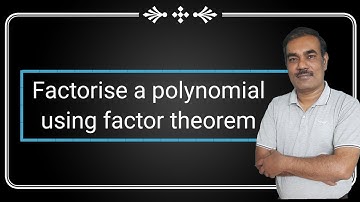 Factorise a polynomial using factor theorem : x³ - 2x² - 5x + 6.