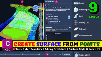 Create Surface in Civil 3D | Inner or Outer Boundary | Surface Style and Label | Lesson 9 | #Civil3D