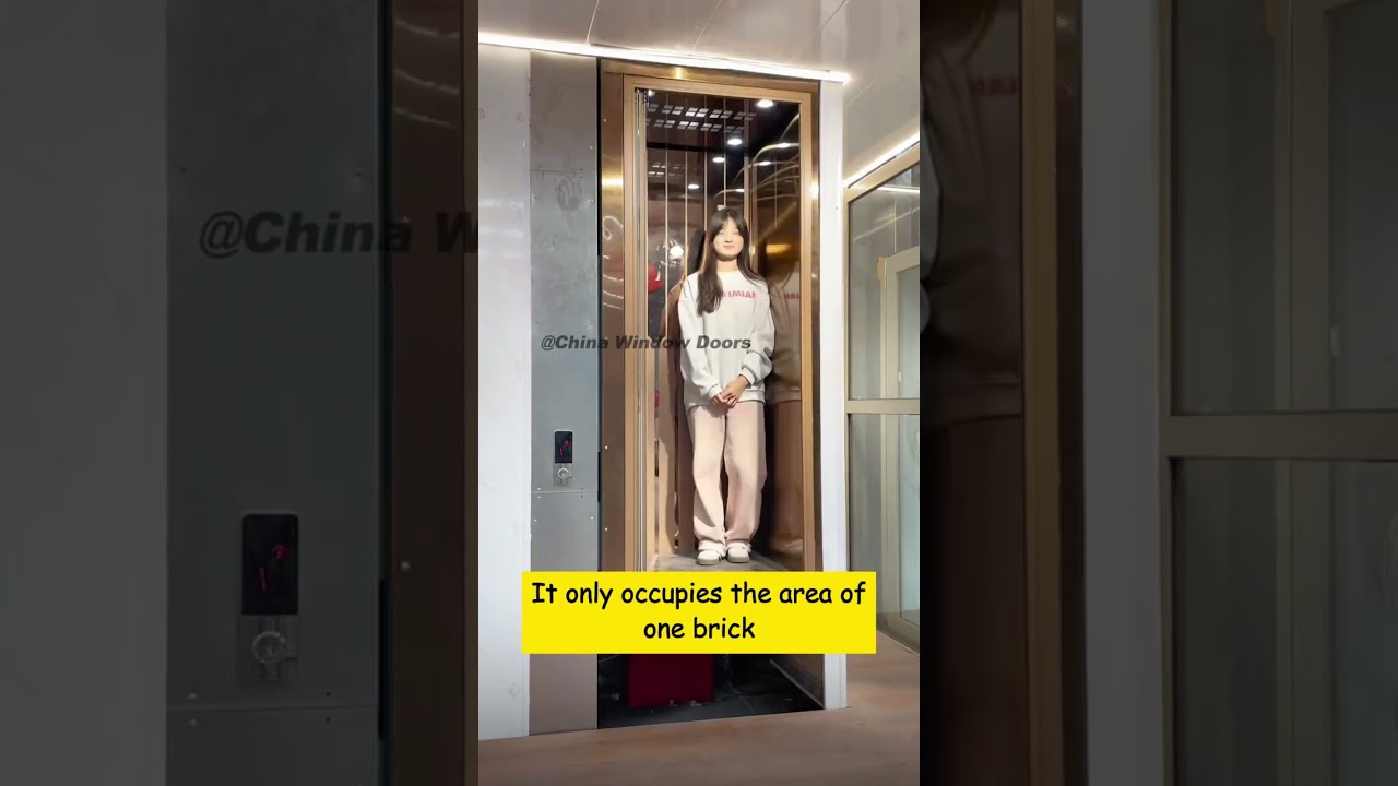 Installing this small elevator at home eliminates the need for elderly people to worry