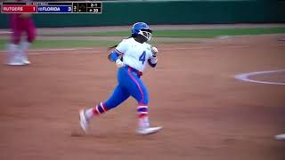 Florida softball's Charla Echols hits home run vs. Rutgers