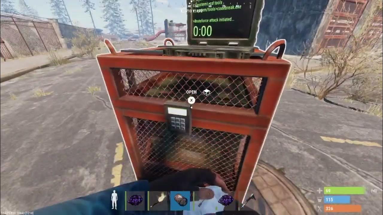 Scoop and score locked crate! rust console YouTube