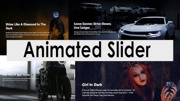 Animated Image Slider With Zoom Out Effect | HTML SASS & CSS