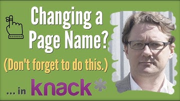 Change a Page Name In a Knack Database