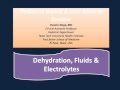 Management of dehydrations, Fluids, and electrolytes in Pediatrics