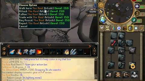 Runescape- Beta PvP Artish1 V.S. Reborn laugh