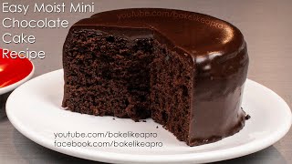 Easy moist mini chocolate cake recipe ...