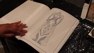 Beautiful Dresses Coloring Book Flip Thru screenshot 2