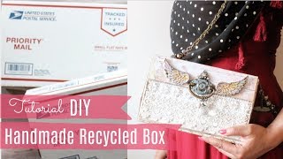 DIY Clutch Purse Bag from a Postal Waste box | Aola DIY | Super Easy