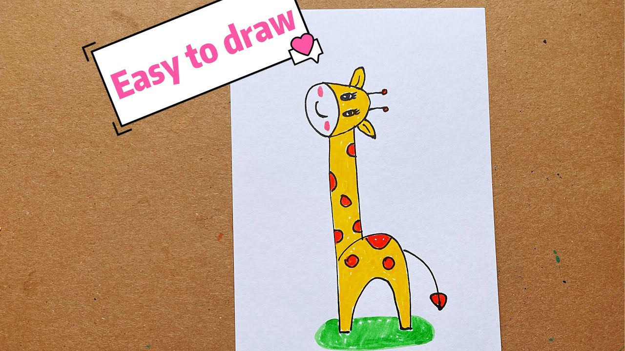 How to draw a giraffe easy | drawing tutorial for beginners - YouTube