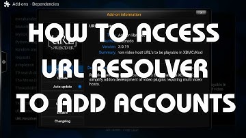 HOW TO ACCESS URL RESOLVER ON KODI TO ADD REAL DEBRID ETC