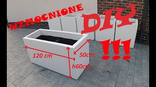 120x50h60 TERMO DONICE DIY Bardzo duże donice tarasowe ogrodowe balkonowe, nie betonowe.