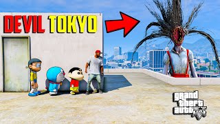 GTA 5 : Devil Tokyo Attack On Shinchan Franklin & Doraemon GTA 5 ! screenshot 4