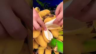 Asmr Yellow banana Cutting skills| Street Food Cutting Skills #shorts