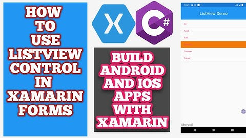 Xamarin ListView | ListView in Xamarin Forms | Xamarin Forms ListView With Item Tapped
