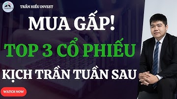 MUA GẤP! TOP 3 SIÊU CỔ PHIẾU CHUẨN BỊ KỊCH TRẦN LIÊN TỤC TUẦN SAU!