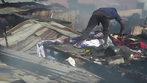 Fire razes houses in Nairobi's Mukuru-Kaiyaba slum