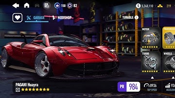 NEED FOR SPEED NO LIMITS ☆《 PAGANI HUAYRA 》☆《 6 NEW PARTS 》☆《 UPGRADING PART 2 》