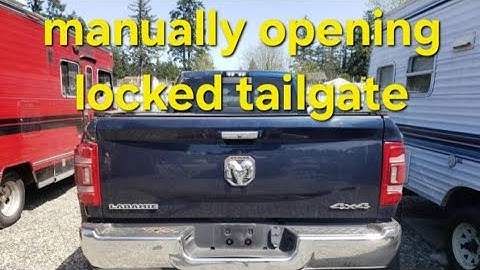 Ram 2500 How to open a locked power tailgate without power 2019