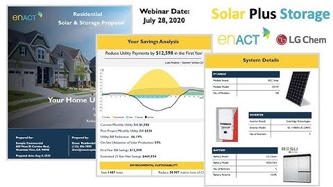 Solar plus Storage 1 minute introduction : ENACT SYSTEMS