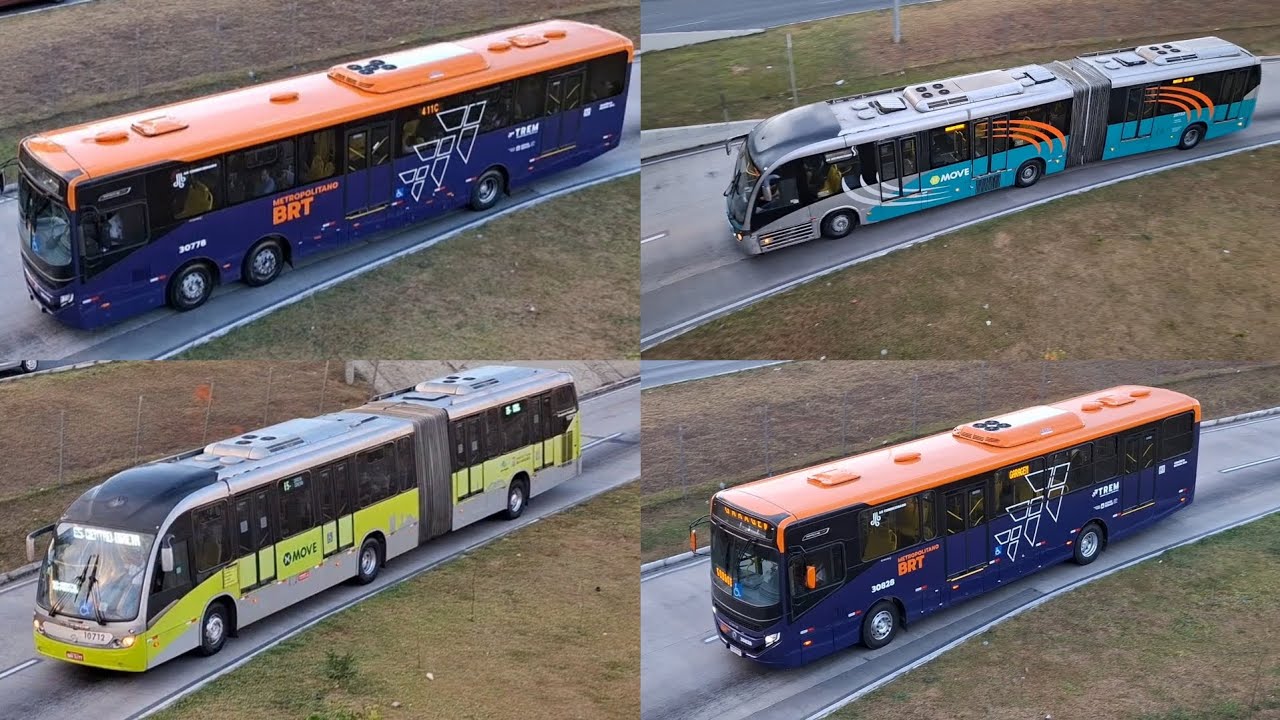 Movimentação de Ônibus BRT Metropolitano em Belo Horizonte