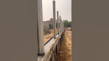 To strengthen the precast boundary wall on the stone wall, cement concrete DPC is filled in this way