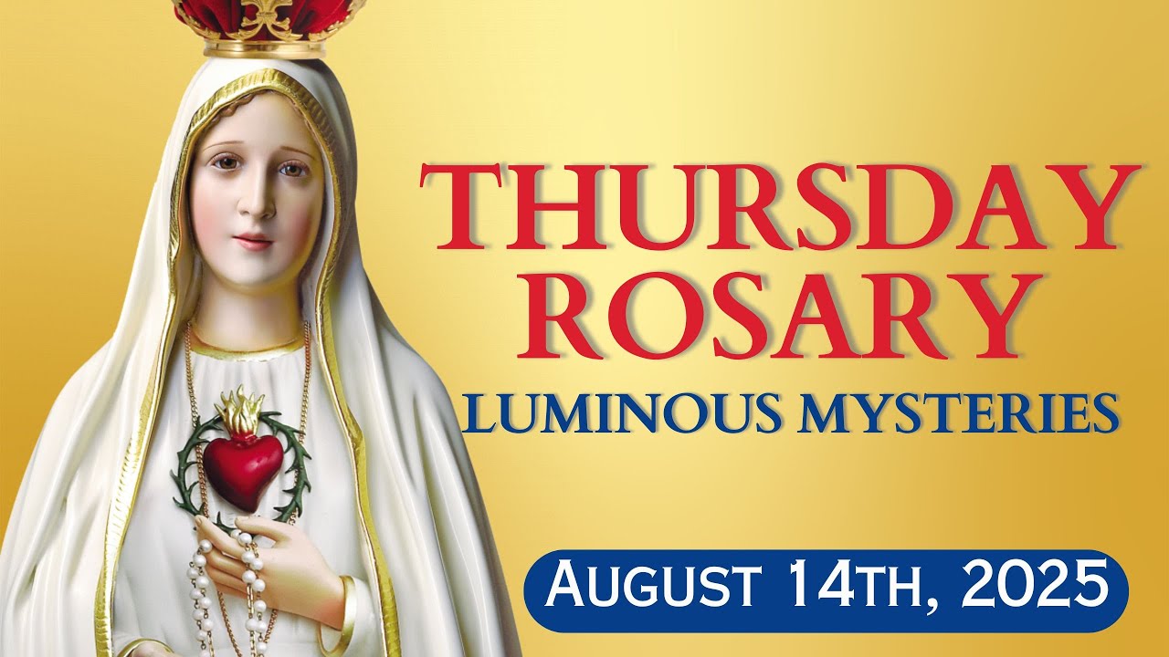 HOLY ROSARY 🕊️ Thursday, August 14, 2025 🕊️ Luminous Mysteries 🕊️ Today's Rosary🌹