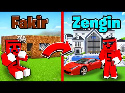 JOURNEY FROM A POOR HOUSE TO A MILLIONAIRE'S HOUSE!! - Minecraft