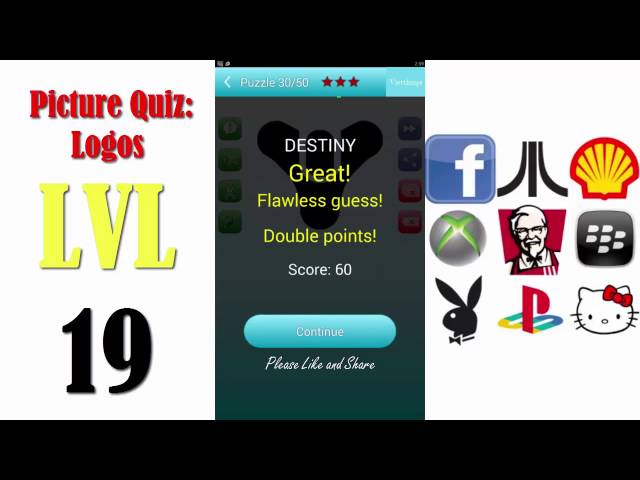 Picture Quiz: Logos – Game Answers Level 1 To Level 19