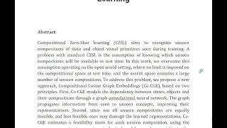Learning Graph Embeddings for Open World Compositional Zero Shot Learning Profile