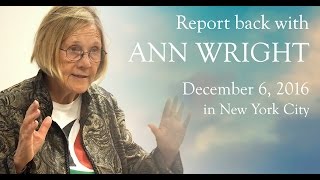Report back with ANN WRIGHT