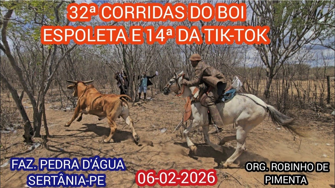(DRONE)32ª CORRIDA DO BOI ESPOLETA E 14ª DA TIK-TOK FAZ. PEDRA D'ÁGUA SERTÂNIA-PE ORG. ROBINHO 